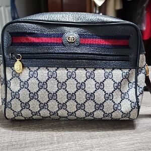 Gucci Blue & Grey Cherry Line Women's Crossbody Bag